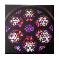 Iglesia del Valle Rosary Window Ceramic Tile