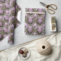 Purple Green Christmas Pattern#31 ID1009 Wrapping Paper