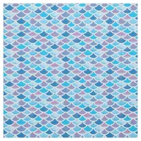 Abstract Blue Tones Mermaid Scale Pattern Fabric