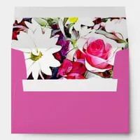 Magenta Floral Flower Envelope