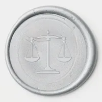 Minimalist Scales of Justice Law Themed  Wax Seal Sticker