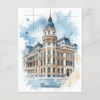 Travel to Bucharest Romania Postcard