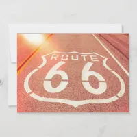 Route 66 Photo Edit - Orange Glow Invitation