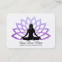 *~* Lavender  Lotus Yoga Woman Healing Energy   Business Card