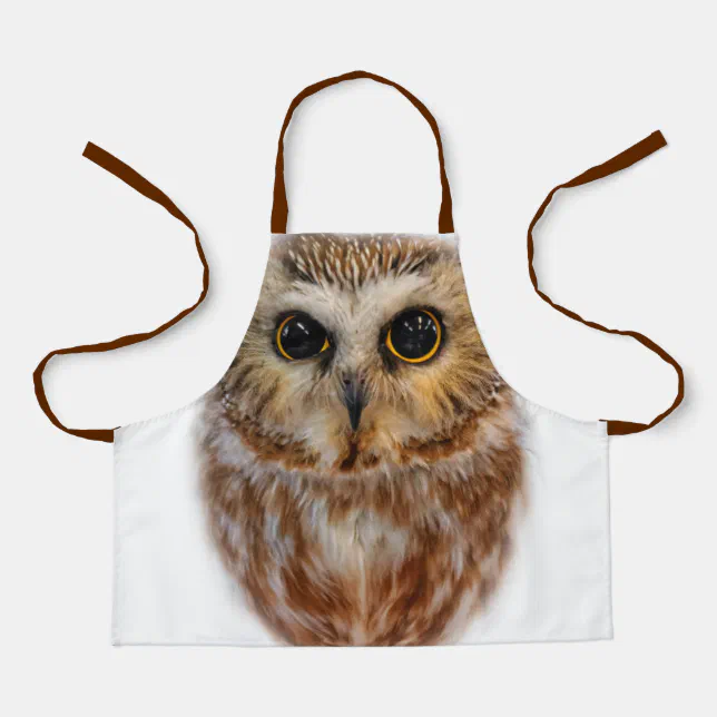 Cute Little Northern Saw Whet Owl Apron