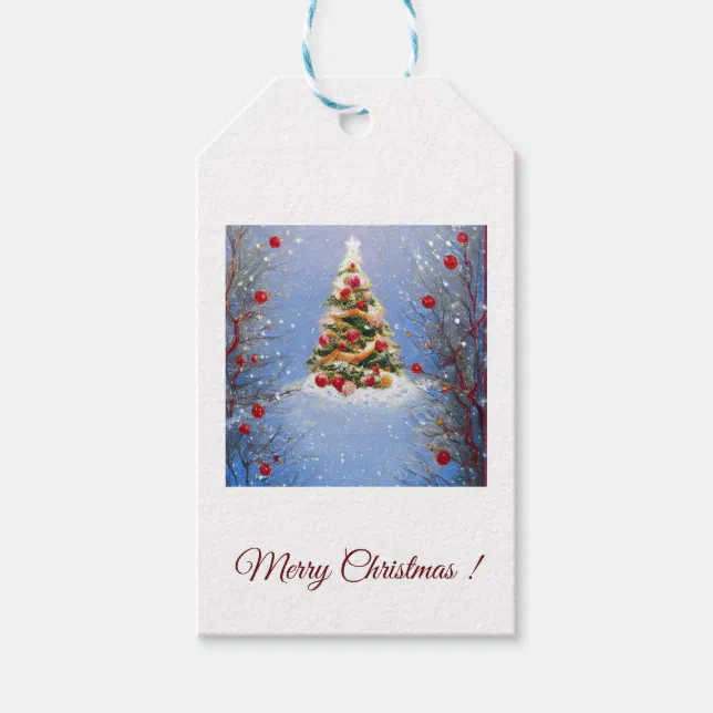 Gift tags Christmas apin decorated