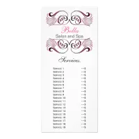 chic pink, black and white Services rack card
