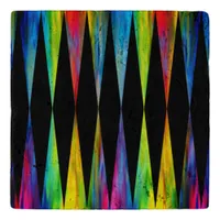 [Rainbow Fiesta] Harlequin Geometric Modern Black Trivet