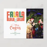 Family Karaoke Church Carols Service Christmas Holiday Postcard