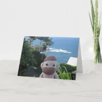 Socky in Hawaii Greeting Card