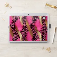 Pink and Gold Abstract Animal Skin Pattern