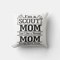 Proud Cool Scout Mom photo Throw Pillow