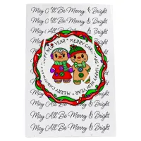 Merry Christmas | Happy New Year | Gingerbread Man Medium Gift Bag