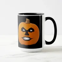 Jack o' Lantern Sinister Face, Halloween Pumpkin Mug