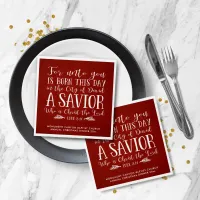 Personalized Christmas Bible Verse Typography Napkins