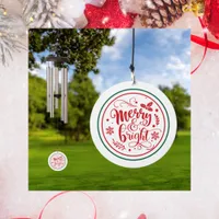 Red and Green Merry & Bright Merry Christmas | Wind Chime