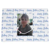 Personalized Happy Birthday Photo   Large Gift Bag