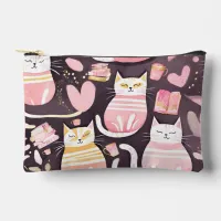 This Mom Just Loves Cats Coffee & Books Cat Mom Accessory Pouch