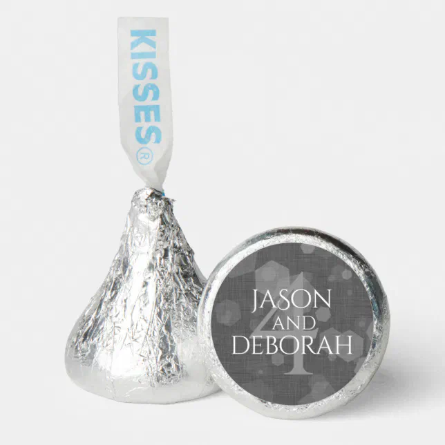 Elegant 4th Linen Wedding Anniversary Celebration Hershey®'s Kisses®