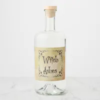 Halloween Potion Ingredients Witch Ashes Liquor Bottle Label