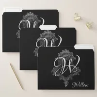 Personalized Monogram Initial  File Folders