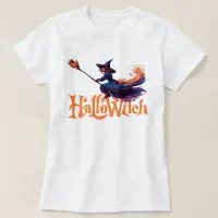 HalloWitch Colorful Witch Illustration Halloween T-Shirt