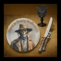 Halloween Theme - Scary Smiling Scarecrow ...