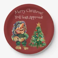 Cheeky Christmas Troll and Tree Delight  Paper Plates