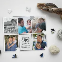 Best Papa in the World Photo Collage Father's Day Jigsaw Puzzle