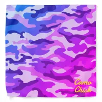 Girly Camouflage Pinks/Blues Monogram in Yellow | Bandana