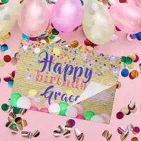 Colorful Confetti And Balloons Birthday Placemat