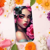 Beautiful Hispanic Anime Woman iPhone 13 Case