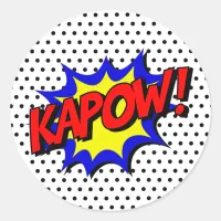 Kapow Pop Art Superpower Hero Birthday Stickers