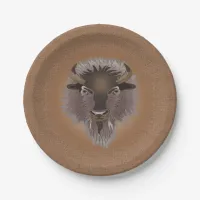 Rustic Western Plains Bison Paper Plates