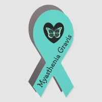 Myasthenia gravis MG Awareness Ribbon Teal Car Magnet