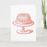 Vintage Cake, German Birthday Card