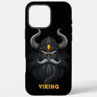 Angry Viking Black iPhone 16 Pro Max Case