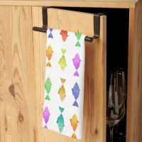 Cute colorful fish pattern  kitchen towel