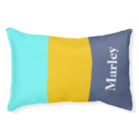 Stylish Color Block Modern Personalized Name Dog Pet Bed