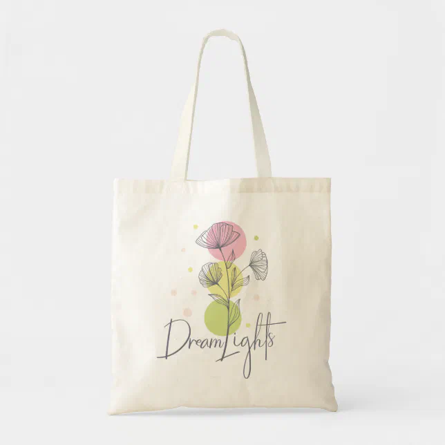 Dream Lights Floral Pastel Colors Tote Bag