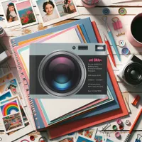 Retro Camera Selfie Birthday Party Photo Invitation