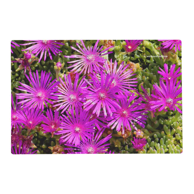 Purple Ice Plants Placemat