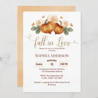 Fall In Love Pumpkin Heart Bridal Shower