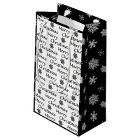 Elegant Modern Christmas Fa La La La  Small Gift Bag