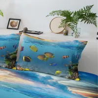 Ocean Underwater Coral Reef Tropical Fish Pillow Case