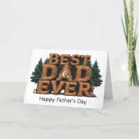 *~* Rustic AP86 Photo Best DaD  Father's Day Card 