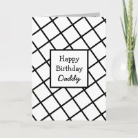 Modern Abstract Personalized Happy Birthday Daddy Card