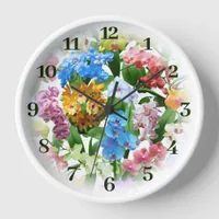 Tropical Floral Orchids Clock