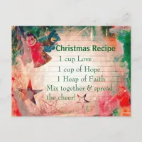 Cute Christmas Recipe Christmas Postcard