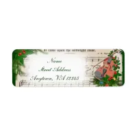 Vintage Christmas Sheet Music with Festive Violin Label